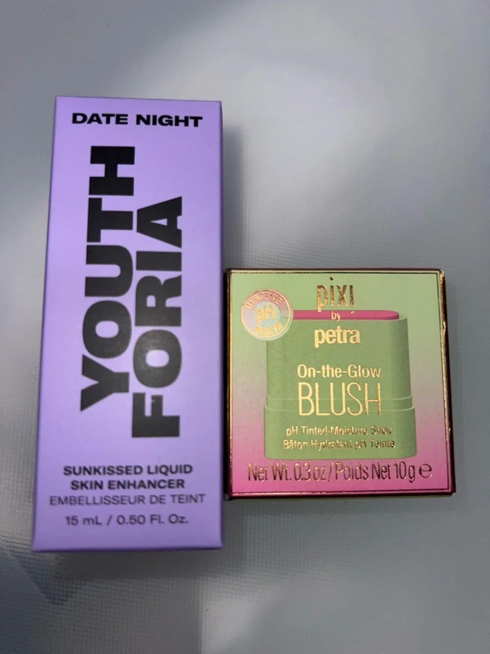 Youth Foria Date Night Skin Enhancer & Pixi by Petra On the Glow Blush